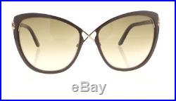 Tom Ford Celia TF 322 28F Brown & Gold /Brown Gradient Cateye Womens Sunglasses