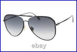 Tom Ford Charles-02 853 01B Shiny Black Gradient Men's Sunglasses 53-20-145 Case