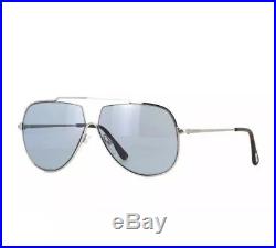 Tom Ford Chase-02 TF 586 FT0586/S 16A Men Sunglasses Ruthenium Silver Blue Lens