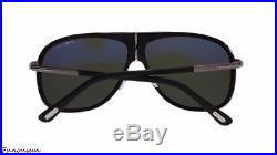 Tom Ford Chris Men's Sunglasses FT0462 02N Black Gunmetal/Green Lens Aviator