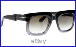 Tom Ford Christian TF0729 05B Shiny Black / Smoke 53mm Sunglasses FT0729