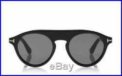 Tom Ford Christopher-02 TF633 01A Black Gold Grey Lens Men Sunglasses Authentic