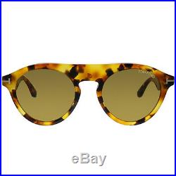 Tom Ford Christopher TF 633 55E Light Havana Plastic Sunglasses Brown Lens