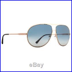 Tom Ford Cliff TF450 28P Gold Havana Blue Gradient Aviator Sunglasses
