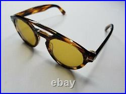 Tom Ford Clint Tf537 48e Dark Tortoise Yellow Lens Unisex Sunglass Made In Italy