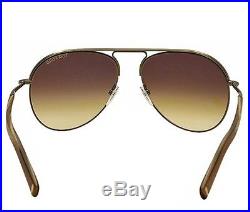 Tom Ford Cody FT0448 33F Men Antique Gold & Brown Metal Aviator Sunglasses 56mm