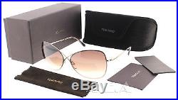 Tom Ford Colette TF 250 28F Women's Rose Gold Butterfly Sunglasses 63mm
