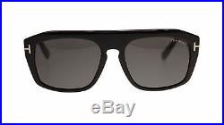Tom Ford Conrad Men's Sunglasses FT0470 05A Black/Grey Rectangle 58mm Authentic