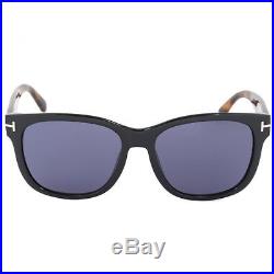 Tom Ford Cooper Unisex FT0395-01V Sunglasses Black Frame Dark Blue Grey Lens
