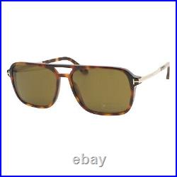 Tom Ford Crosby FT 910 53J Tortoise Gold Brown Lens Sunglasses 59-16-140 WithCase