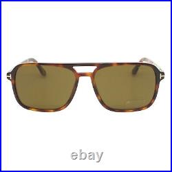 Tom Ford Crosby FT 910 53J Tortoise Gold Brown Lens Sunglasses 59-16-140 WithCase