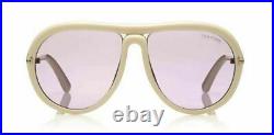 Tom Ford Cybil FT0768 0768 25Y Shiny Ivory Antique Pink Sunglasses Authentic New