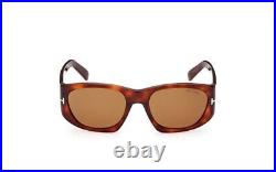 Tom Ford Cyrille-02 TF987 53E Tortoise Rectangle Plastic Sunglasses 53-19-145