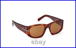 Tom Ford Cyrille-02 TF987 53E Tortoise Rectangle Plastic Sunglasses 53-19-145