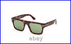 Tom Ford Cyrus-02 TF1337F 53N 55/20 Sunglasses Havana Green Lens Authentic New