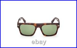 Tom Ford Cyrus-02 TF1337F 53N 55/20 Sunglasses Havana Green Lens Authentic New