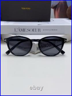 Tom Ford DANTE FT0834 01A 50 21-145 Black Frame Smoke Lens Men's Sunglasses