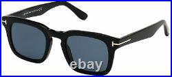 Tom Ford DAX FT 0751 Shiny Black/Blue 48/22/145 unisex Sunglasses