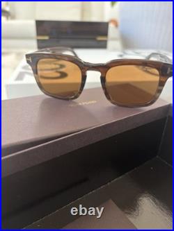 Tom Ford DAX FT0751 55E Coloured Havana / Brown 50mm Sunglasses MINT WOW