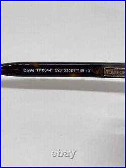 Tom Ford Dante TF834-F 52J Brown Shell Sunglasses 53-21-145mm