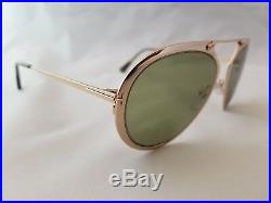 Tom Ford Dashel Tf508 28n Gold Aviator Unisex Sunglasses Made In Italy
