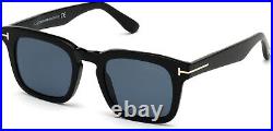 Tom Ford Dax FT0751 01V Shiny Black Blue 50 mm Men's Sunglasses