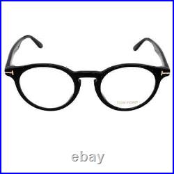 Tom Ford Demo Round Unisex Eyeglasses FT5651K 001 48 FT5651K 001 48