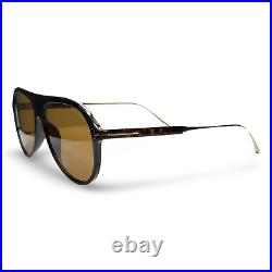 Tom Ford Designer Aviator Sunglasses Havana Brown Tortoise Shell Nicholai FT0624