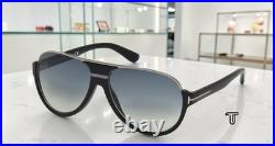 Tom Ford Dimitry FT0334 02W Matte Black Gradient Blue 59 mm Men's Sunglasses