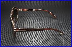 Tom Ford Dimitry FT0334 56K Shiny Dk Havana Rose Gold Green 59 Men's Sunglasses