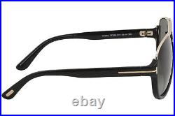 Tom Ford Dimitry Men's TF334 TF/334 01P Shiny Black Pilot Sunglasses 59mm