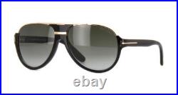 Tom Ford Dimitry TF 334 01P Black & Gold Gradient Sonnenbrille Sunglasses 59mm