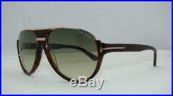 Tom Ford Dimitry TF 334 56K Havana & Gold Sunglasses Green Lenses Size 59