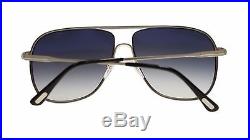Tom Ford Dominic Men's Sunglasses FT0451 16W Palladium/Blue Gradient Lens 60mm