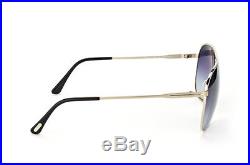 Tom Ford Dominic Square Aviator Sunglasses Palladium Blue Gradient Ft 0451 16w