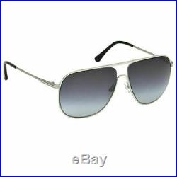 Tom Ford Dominic Sunglasses Silver withBlue Lens Men FT0451 16W