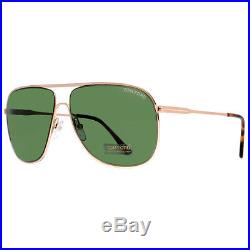 Tom Ford Dominic TF 451 28N Gold Havana/Green Lens Men's Aviator Sunglasses