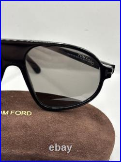 Tom Ford EROL FT1178 Shiny Black/Grey Smoke (01A) Sunglasses Black Frame