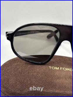 Tom Ford EROL FT1178 Shiny Black/Grey Smoke (01A) Sunglasses Black Frame