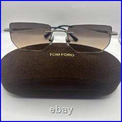 Tom Ford ETHAN-02 FT1355 16B Shiny Palladium/ Gradient Smoke Sunglasses