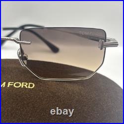 Tom Ford ETHAN-02 FT1355 16B Shiny Palladium/ Gradient Smoke Sunglasses