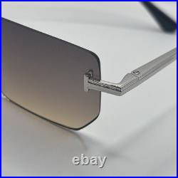 Tom Ford ETHAN-02 FT1355 16B Shiny Palladium/ Gradient Smoke Sunglasses