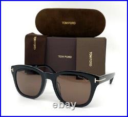 Tom Ford EUGENIO FT0676 01E Black / Brown 52mm Sunglasses TF0676