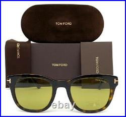 Tom Ford EUGENIO FT0676 52N Dark Havana / Green 52mm Sunglasses TF0676
