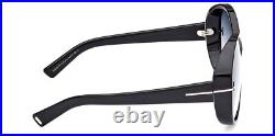Tom Ford Edie Women's Shiny Black Butterfly Sunglasses FT1116 01X 64 Italy