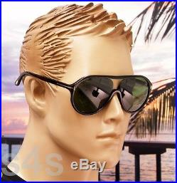 Tom Ford Edison Aviator Sunglasses Polished Black Crystal Green FT 0443 01N 59