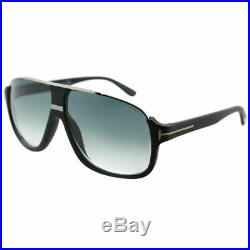 Tom Ford Eliott TF 335 02W Matte Black Plastic Sunglasses Blue Gradient Lens