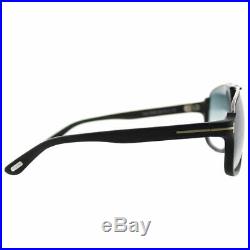 Tom Ford Eliott TF 335 02W Matte Black Plastic Sunglasses Blue Gradient Lens