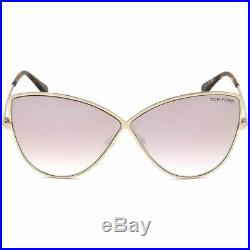 Tom Ford Elise Women's Sunglasses Light Pink Mirrored Lens FT0569 28Z