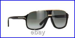 Tom Ford Elliot TF 0335 01P Black & Gold Gradient Sunglasses Sonnenbrille 60mm